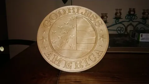 God Bless America Slotted Basket Base