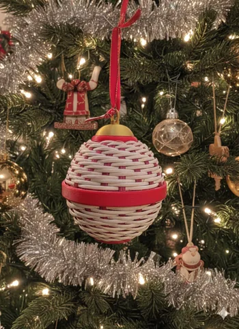 Holiday Ornament Complete Basket Weaving Kit