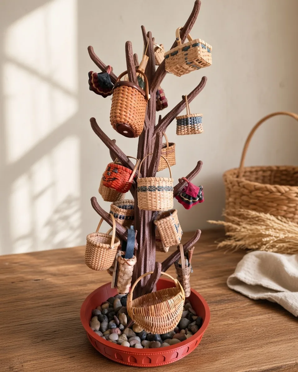 Miniature Basket Display Tree